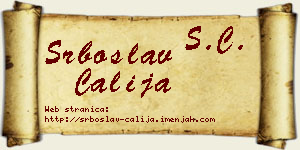 Srboslav Čalija vizit kartica